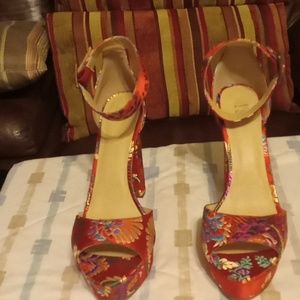 Multi-color,  4 1/2 inch heel, never worn...